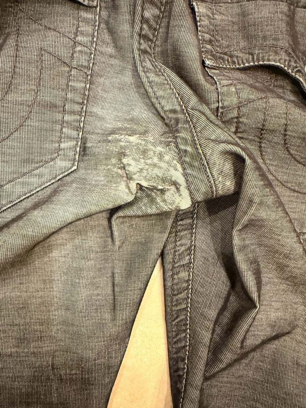 True Religion Ricky Authentic Vintage Straight Corduroy Pants Grey Size 34 - Picture 6 of 8